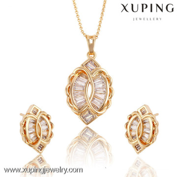 62299 / 63638Xuping Moda Mujer Jewlery Set con 18 quilates chapado en oro